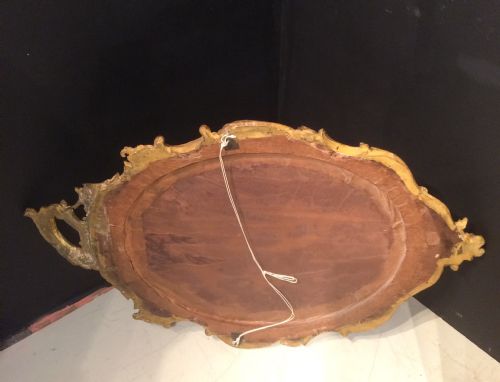 19TH CENTURY OVAL CARVED GILTWOOD MIRROR - ADDITIONAL PHOTO 7