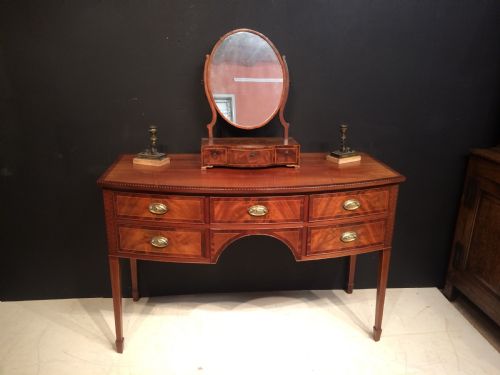 19TH CENTURY MAHOGANY BOW FRONTED SIDEBOARDDRESSING TABLE - ADDITIONAL PHOTO 5