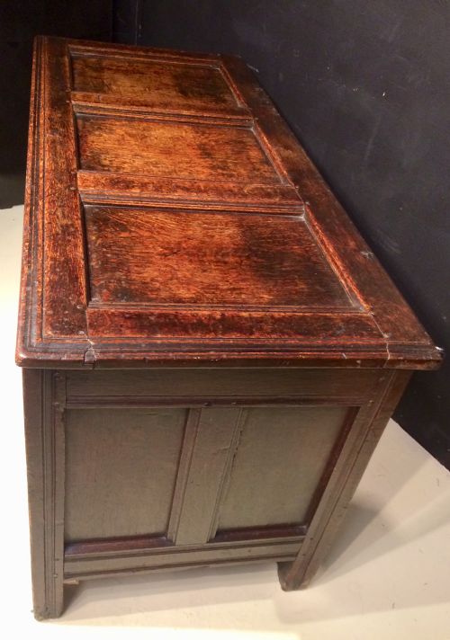 CHARLES II CARVED OAK COFFER - ADDITIONAL PHOTO 3