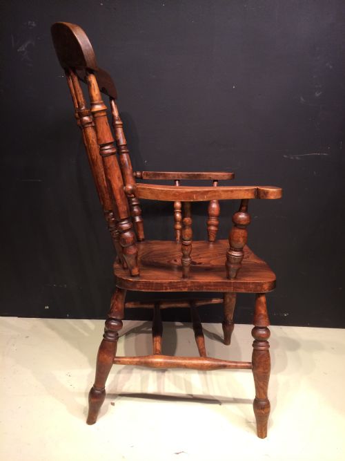 LARGE ASH AND ELM COUNTRY ARMCHAIR - ADDITIONAL PHOTO 2