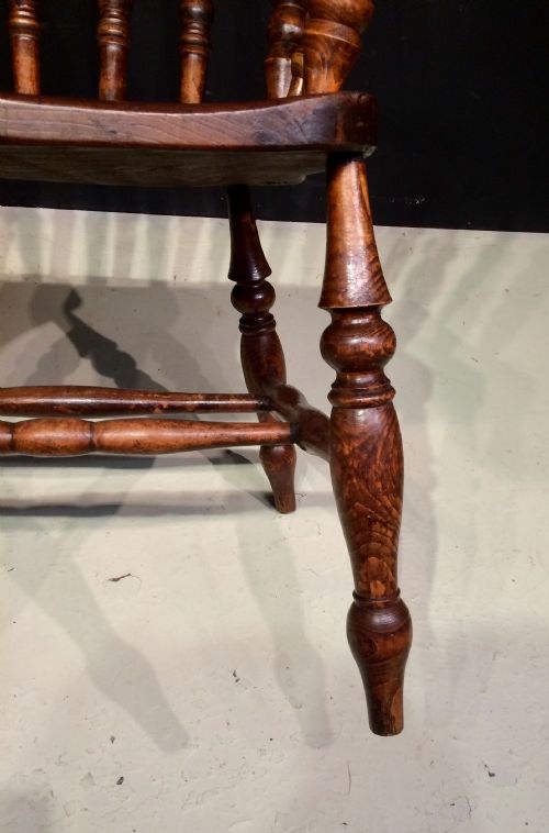 LARGE ASH AND ELM COUNTRY ARMCHAIR - ADDITIONAL PHOTO 4