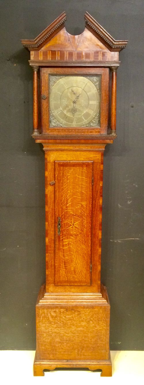 oak longcase clock by richard harris of wellington shropshire - CATEGORY: ANTIQUE CLOCKS - DATED GEORGIAN