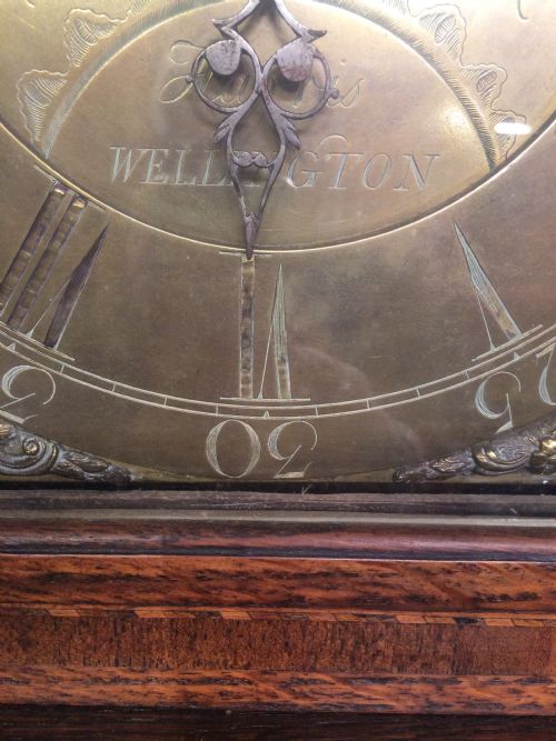 OAK LONGCASE CLOCK BY RICHARD HARRIS OF WELLINGTON SHROPSHIRE - ADDITIONAL PHOTO 4
