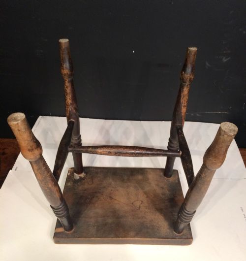 GEORGIAN COUNTRY FRUITWOOD AND ASH COUNTRY STOOL - ADDITIONAL PHOTO 3