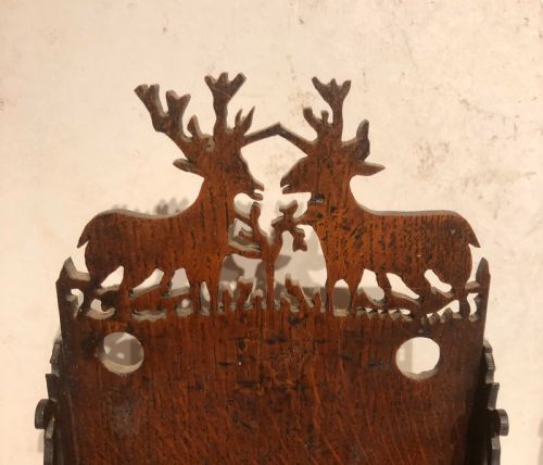 PAIR OF 19TH CENTURY OAK LETTER RACKS - ADDITIONAL PHOTO 1