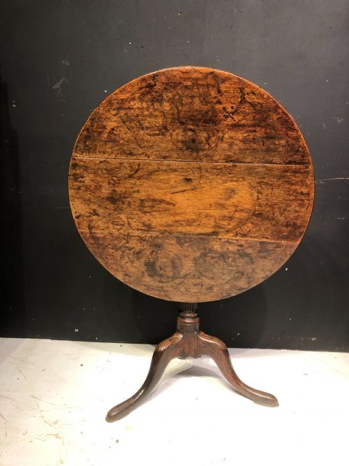 GEORGIAN OAK TRIPOD TABLE - ADDITIONAL PHOTO 4