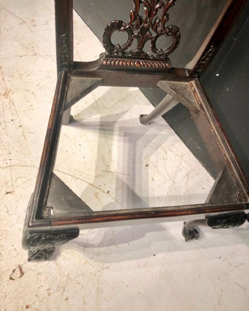 CHIPPENDALE REVIVAL CARVED MAHOGANY SIDE CHAIR - ADDITIONAL PHOTO 4