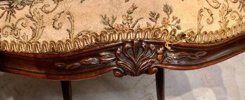FRENCH HEPPLEWHITE CARVED CABRIOLE LEG MAHOGANY ARMCHAIR - ADDITIONAL PHOTO 6