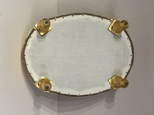 19TH CENTURY OVAL CARVED GILTWOOD FOOTSTOOL - ADDITIONAL PHOTO 2