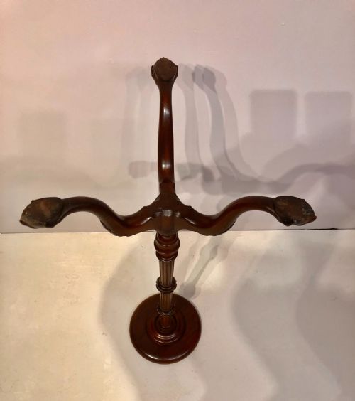 PAIR OF 19TH CENTURY CARVED MAHOGANY TORCHERES - ADDITIONAL PHOTO 2