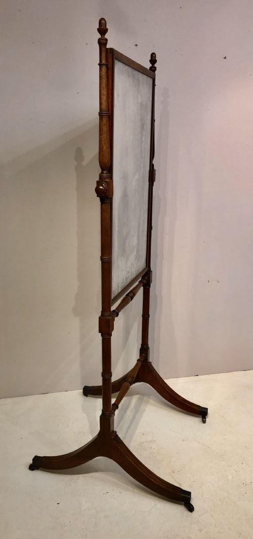 GEORGIAN MAHOGANY CHEVAL MIRROR - ADDITIONAL PHOTO 2