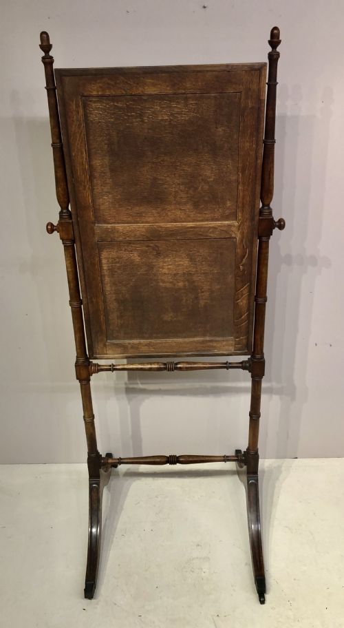 GEORGIAN MAHOGANY CHEVAL MIRROR - ADDITIONAL PHOTO 4