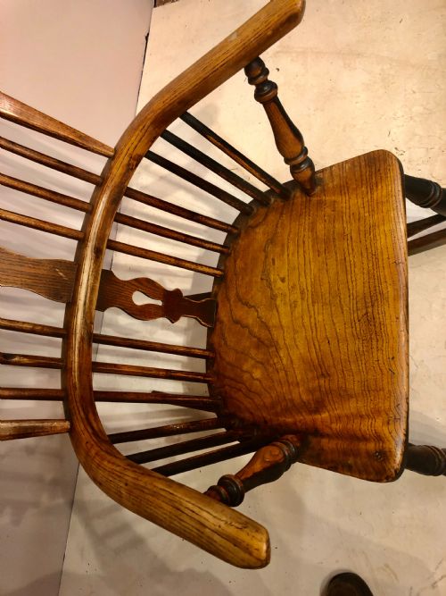 ANTIQUE ASH AND ELM ROCKING CHAIR - ADDITIONAL PHOTO 1