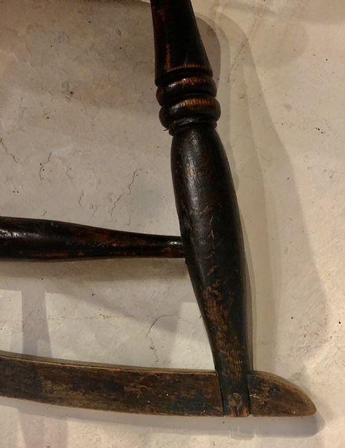 ANTIQUE ASH AND ELM ROCKING CHAIR - ADDITIONAL PHOTO 4