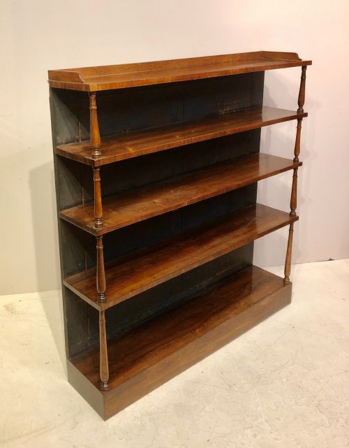 georgian rosewood open standing bookcase - CATEGORY: ANTIQUE BOOKCASES - DATED GEORGIAN