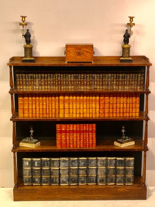 GEORGIAN ROSEWOOD OPEN STANDING BOOKCASE - ADDITIONAL PHOTO 1