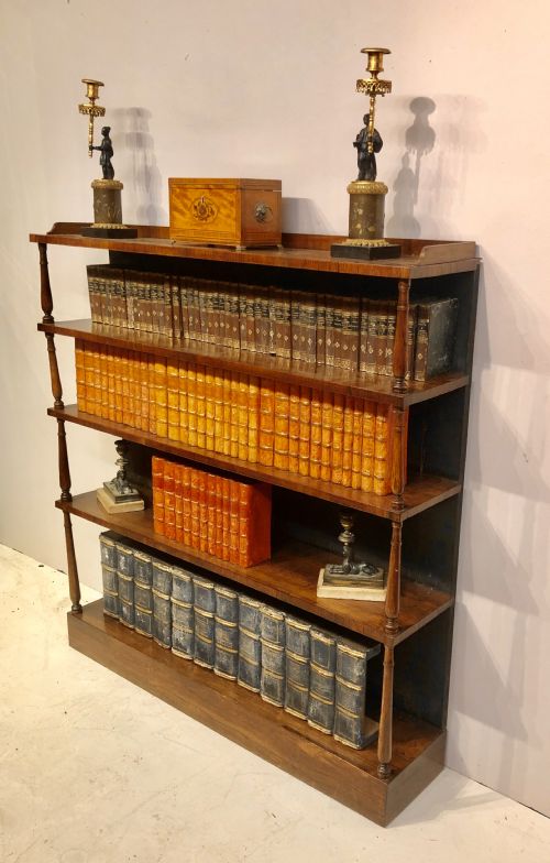GEORGIAN ROSEWOOD OPEN STANDING BOOKCASE - ADDITIONAL PHOTO 2