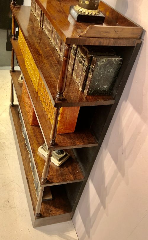GEORGIAN ROSEWOOD OPEN STANDING BOOKCASE - ADDITIONAL PHOTO 3