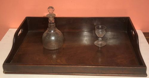 GEORGIAN RECTANGULAR MAHOGANY TRAY - ADDITIONAL PHOTO 2