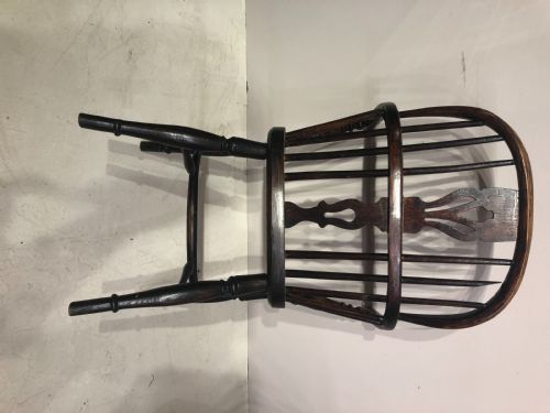 2 GEORGIAN ASH AND ELM LOW BACK WINDSOR ARMCHAIRS - ADDITIONAL PHOTO 2