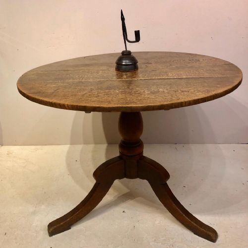 LARGE GEORGIAN OAK TRIPOD TABLE - ADDITIONAL PHOTO 1