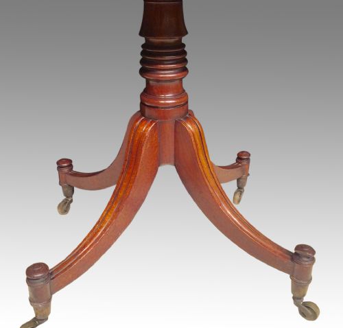 REGENCY MAHOGANY PEDESTAL TEA TABLE - ADDITIONAL PHOTO 1