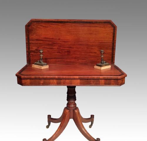 REGENCY MAHOGANY PEDESTAL TEA TABLE - ADDITIONAL PHOTO 3