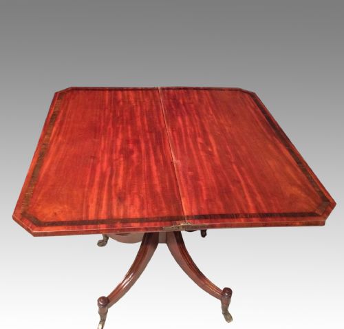 REGENCY MAHOGANY PEDESTAL TEA TABLE - ADDITIONAL PHOTO 4