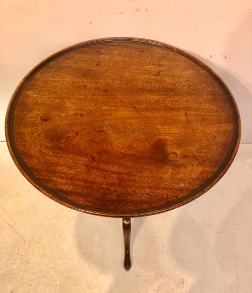 GEORGIAN MAHOGANY DISH TOP TRIPOD TABLE - ADDITIONAL PHOTO 2