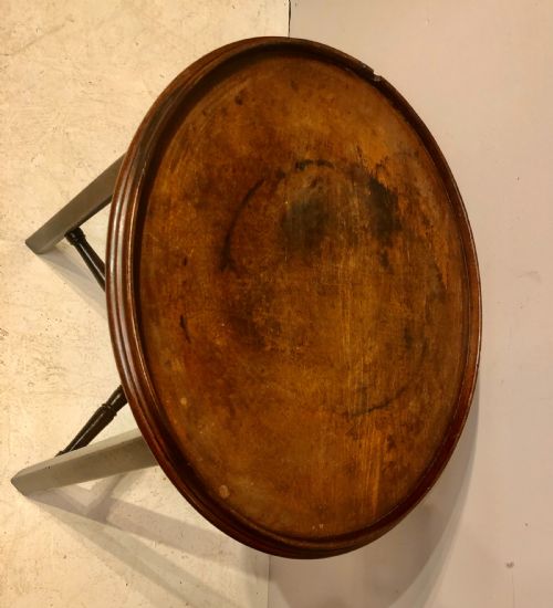 GEORGIAN OVAL MAHOGANY WINELAMP TABLE - ADDITIONAL PHOTO 1