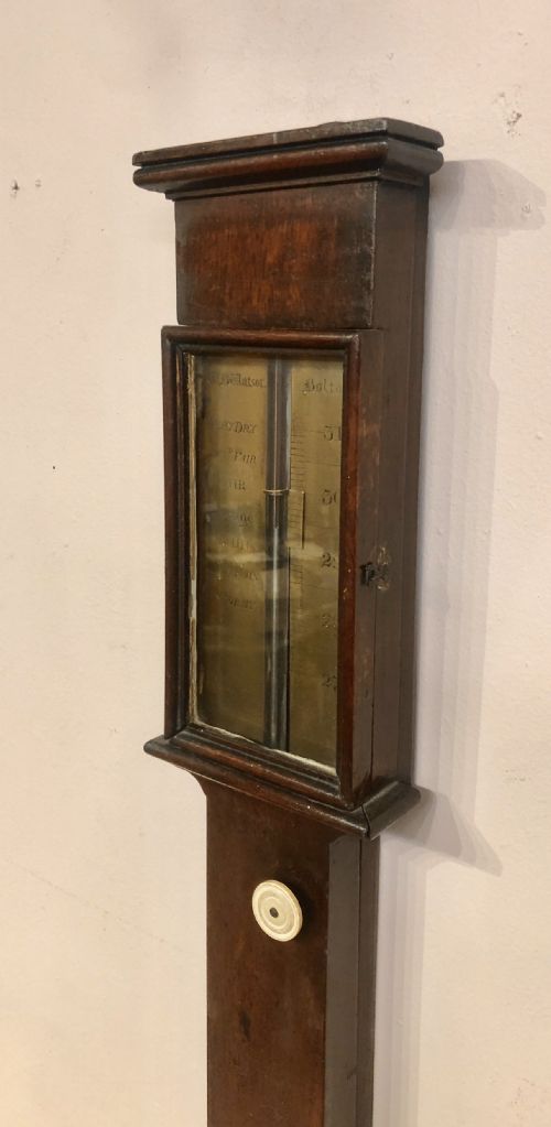 GEORGIAN MAHOGANY STICK BAROMETER BY W B WATSON OF BOLTON - ADDITIONAL PHOTO 6
