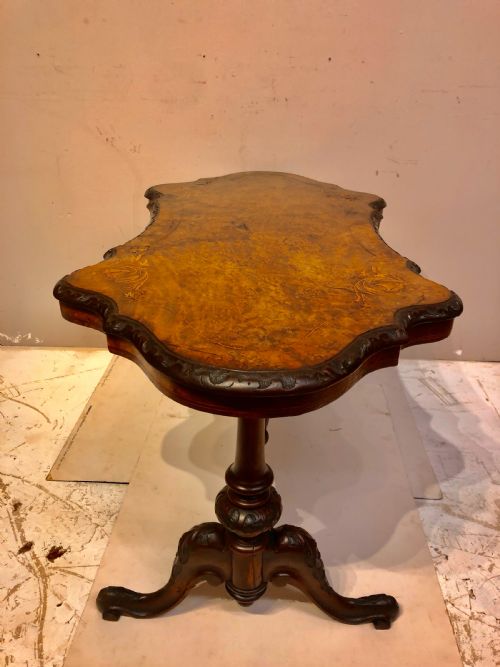 VICTORIAN BURR WALNUT COFFEE TABLE - ADDITIONAL PHOTO 2