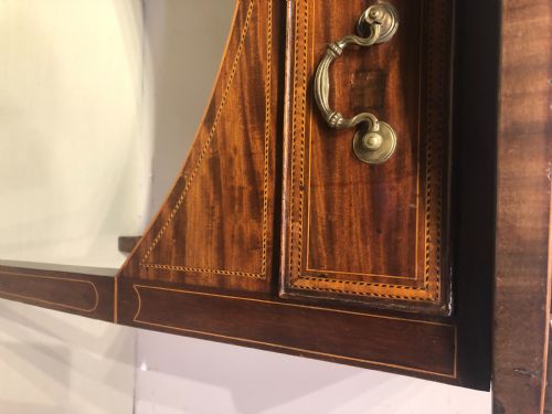 ANTIQUE MAHOGANY BOW FRONTED DRESSINGWRITING TABLE - ADDITIONAL PHOTO 1
