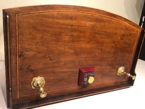ANTIQUE MAHOGANY BOW FRONTED DRESSINGWRITING TABLE - ADDITIONAL PHOTO 2