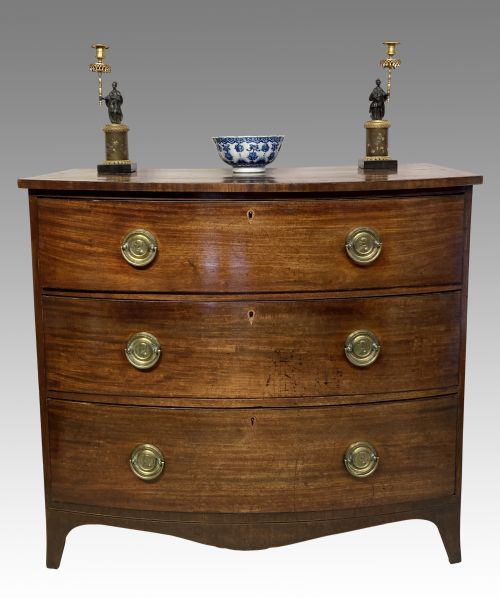 admiral nelson mahogany chest of drawers - CATEGORY: ANTIQUE CHEST OF DRAWERS - DATED GEORGIAN