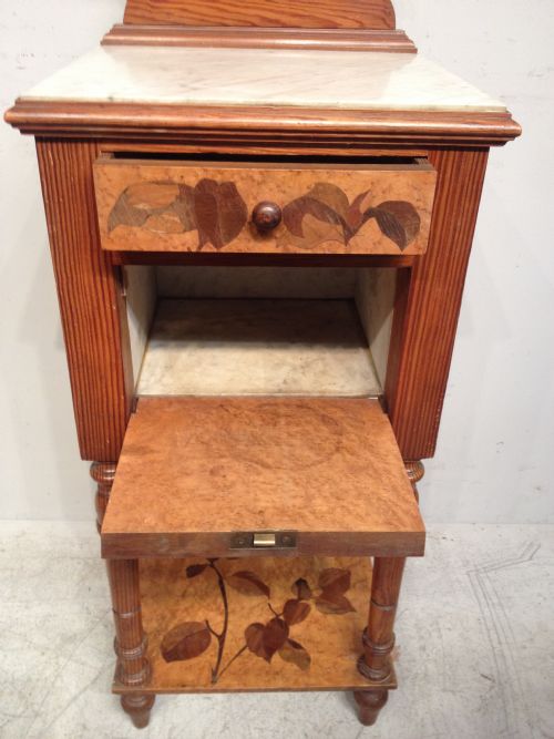 FRENCH MAPLE BEDSIDE TABLE - ADDITIONAL PHOTO 1