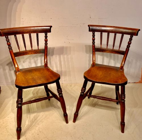 pair of simulated rosewood side chairs - CATEGORY: ANTIQUE CHAIRS - DATED GEORGIAN