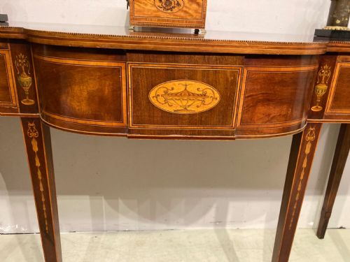 ANTIQUE INLAID MAHOGANY SIDE TABLE - ADDITIONAL PHOTO 1