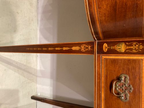 ANTIQUE INLAID MAHOGANY SIDE TABLE - ADDITIONAL PHOTO 2