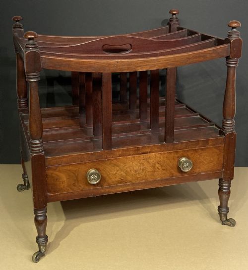 georgian boat shaped mahogany canterbury - CATEGORY: ANTIQUE FURNITURE - DATED GEORGIAN