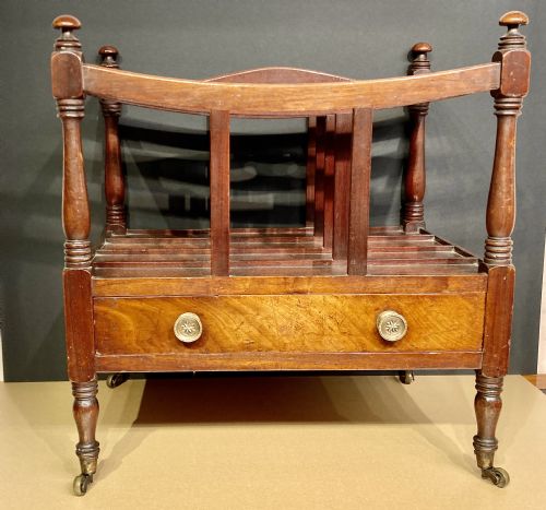 GEORGIAN BOAT SHAPED MAHOGANY CANTERBURY - ADDITIONAL PHOTO 1