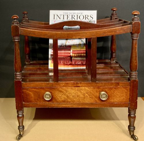 GEORGIAN BOAT SHAPED MAHOGANY CANTERBURY - ADDITIONAL PHOTO 5
