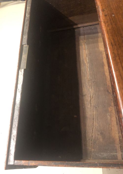 GEORGIAN OAK CABRIOLE LEG DRESSER AND SHELVES - ADDITIONAL PHOTO 5