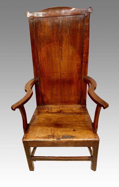 antique welsh tall back country armchair - CATEGORY: ANTIQUE CHAIRS - DATED GEORGIAN