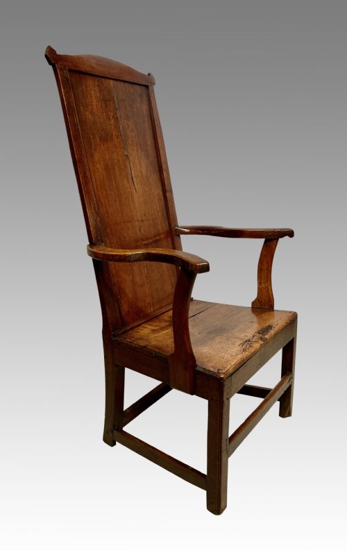 ANTIQUE WELSH TALL BACK COUNTRY ARMCHAIR - ADDITIONAL PHOTO 1