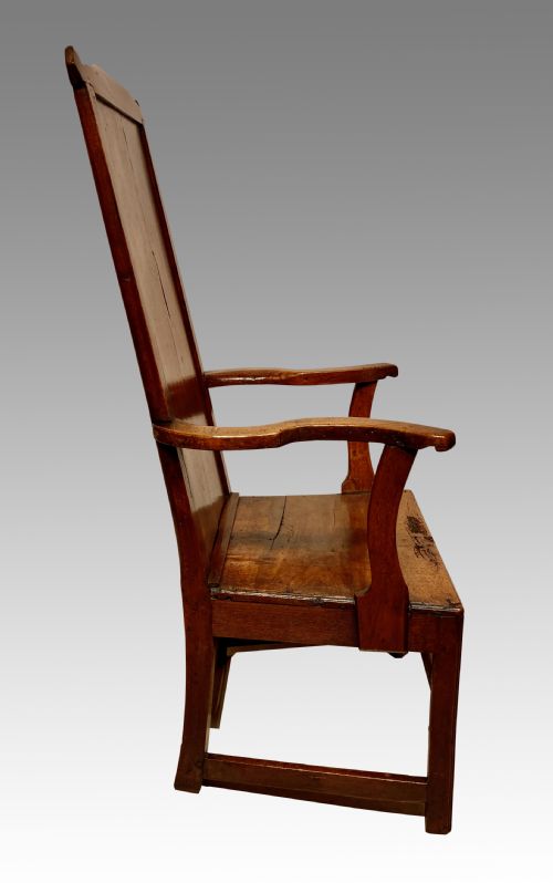 ANTIQUE WELSH TALL BACK COUNTRY ARMCHAIR - ADDITIONAL PHOTO 2