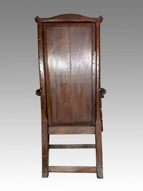 ANTIQUE WELSH TALL BACK COUNTRY ARMCHAIR - ADDITIONAL PHOTO 3