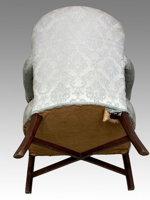 GEORGIAN MAHOGANY LIBRARY CHAIR - ADDITIONAL PHOTO 2