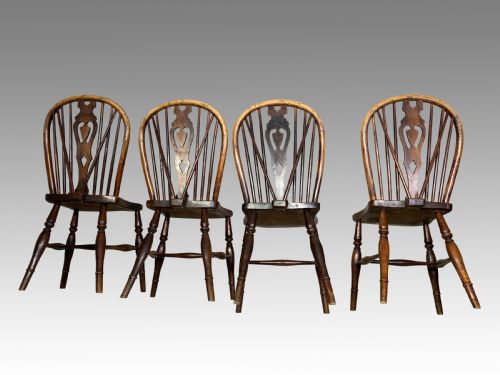 SET OF 4 GEORGIAN COUNTRY WINDSOR CHAIRS - ADDITIONAL PHOTO 3
