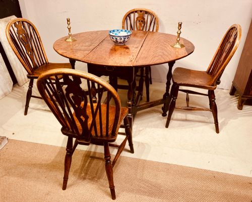 GEORGIAN ELM GATE LEG TABLE - ADDITIONAL PHOTO 2
